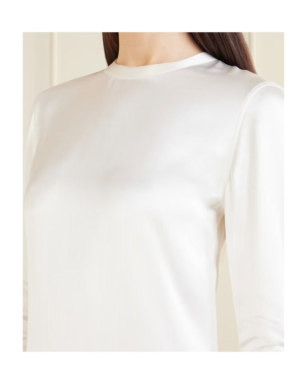 Totême White Satin Midi Dress