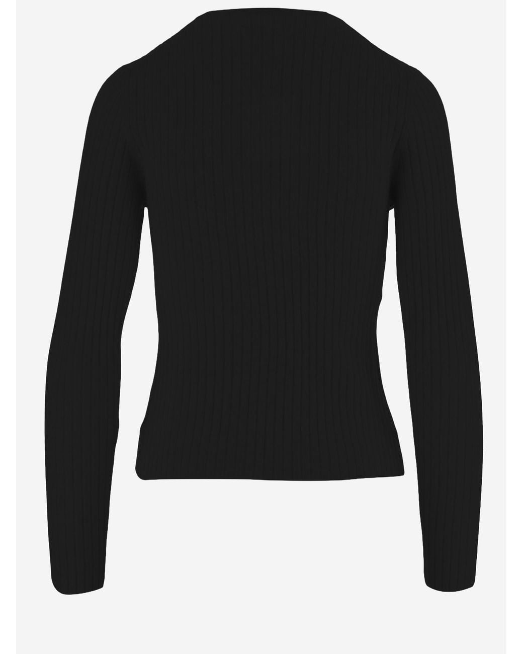 arch4 Black Ribbed V-Neck Cardigan