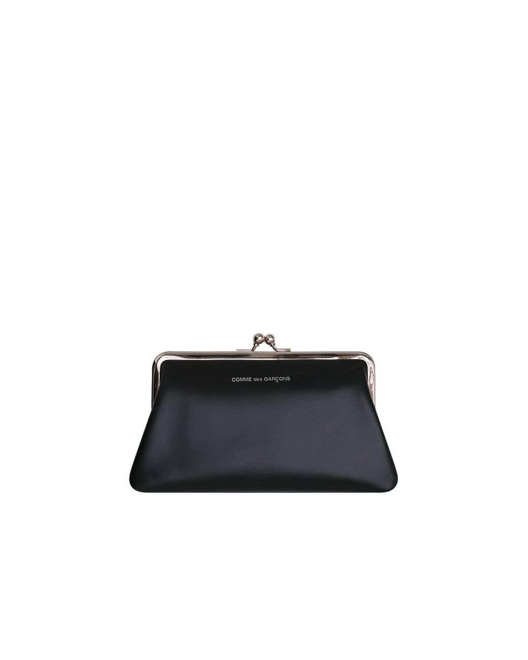 Comme des Garçons Black Comme Des Garçons Wallet Logo-Printed Kiss-Clasp Purse for men