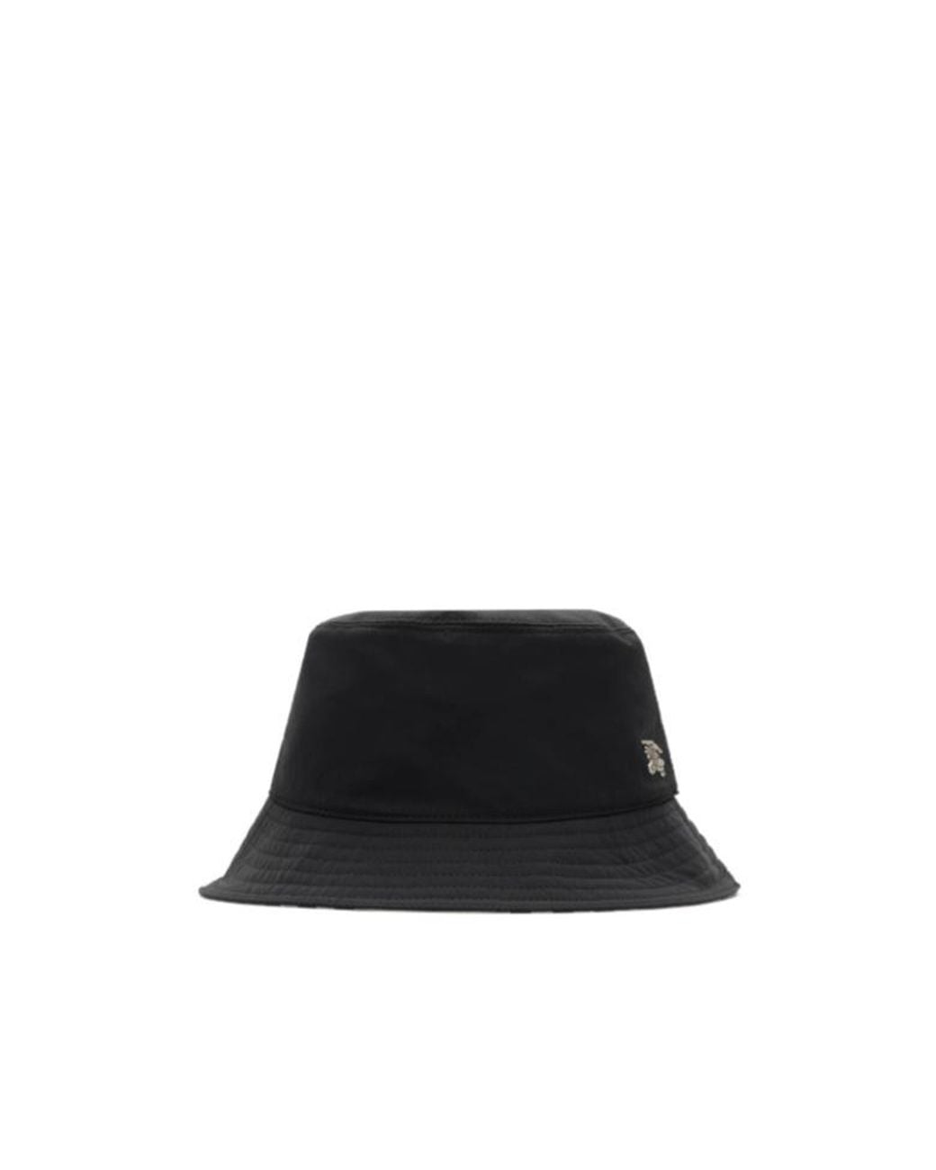 Burberry Black Check-Trim Nylon Bucket Hat