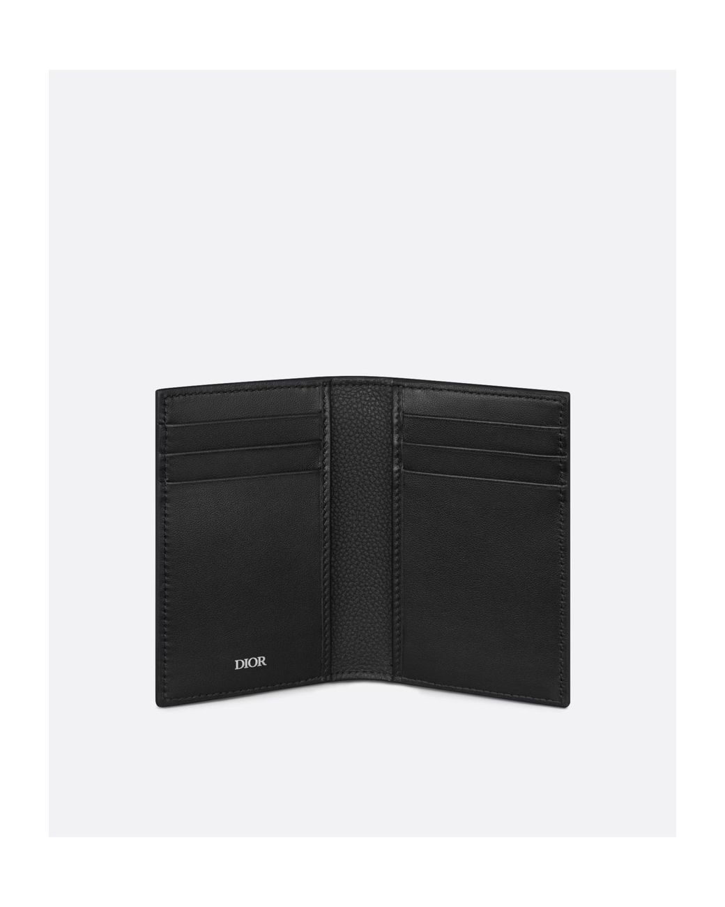 Dior Black Vertical Bifold Card Holder for men