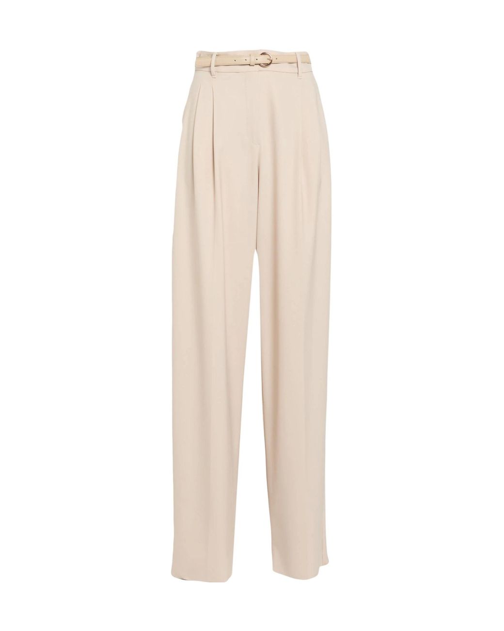 Max Mara Natural Wide-Leg Trousers