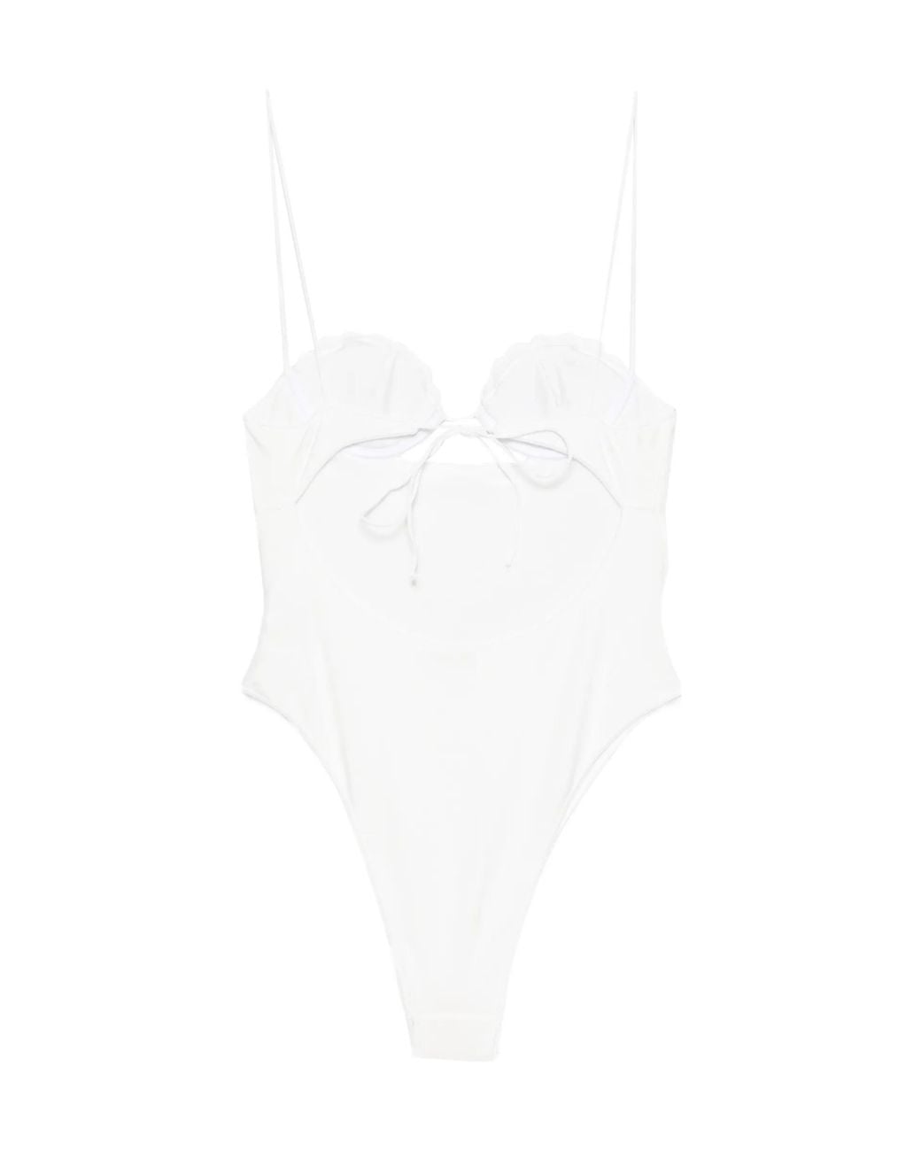 Oséree Bridal Shell Swimsuit in White | Lyst