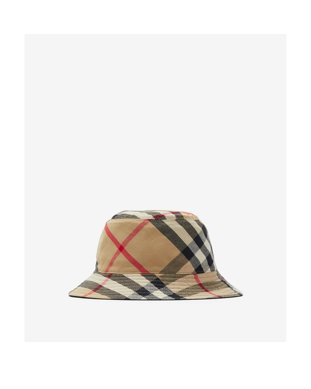 Burberry Black Checked Reversible Bucket Hat for men