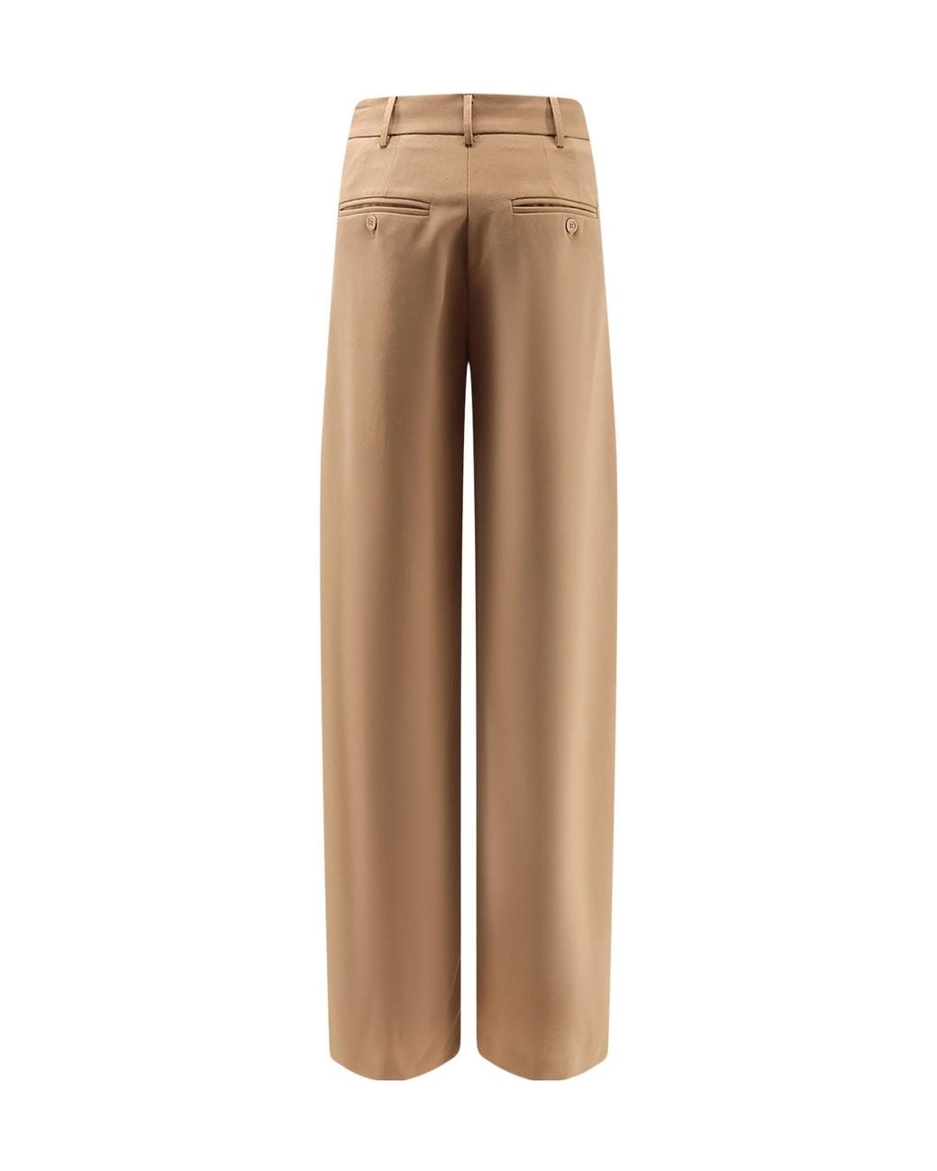 Semicouture Natural Wide-Leg Tailored Pants