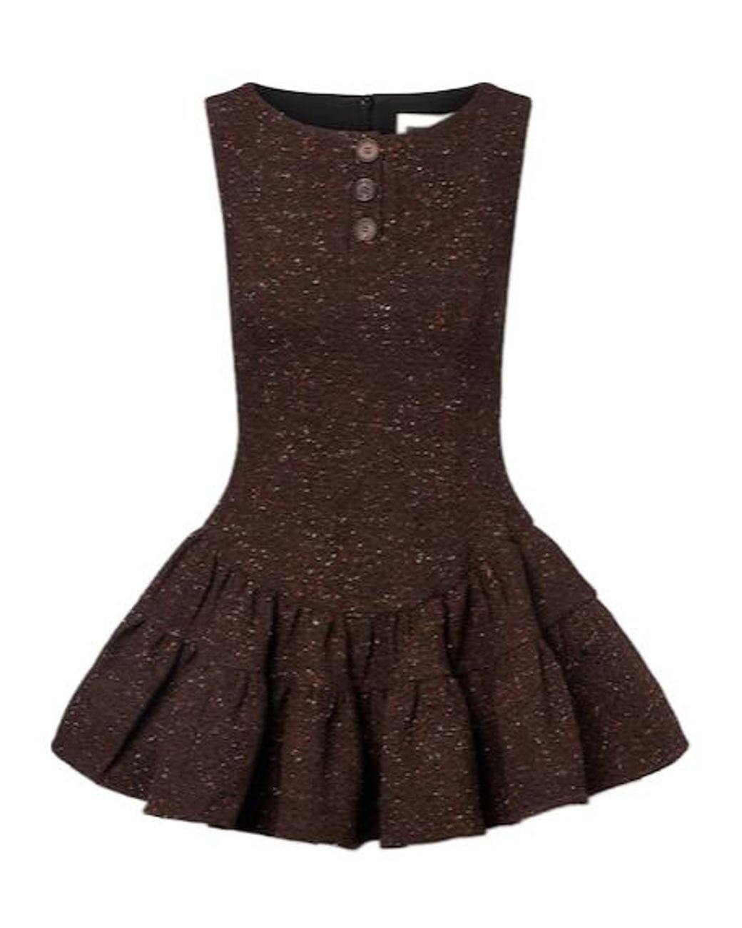 ShuShu/Tong Brown Knitted Wool-Blend Minidress