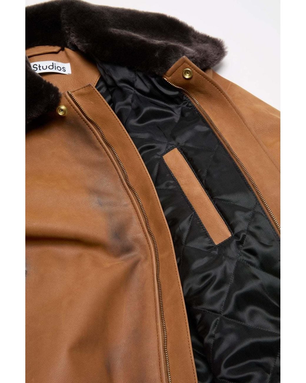 Acne Brown Suede Bomber Jacket for men