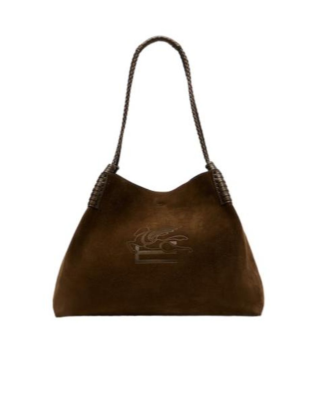 Etro Brown Libra Large Suede Tote Bag