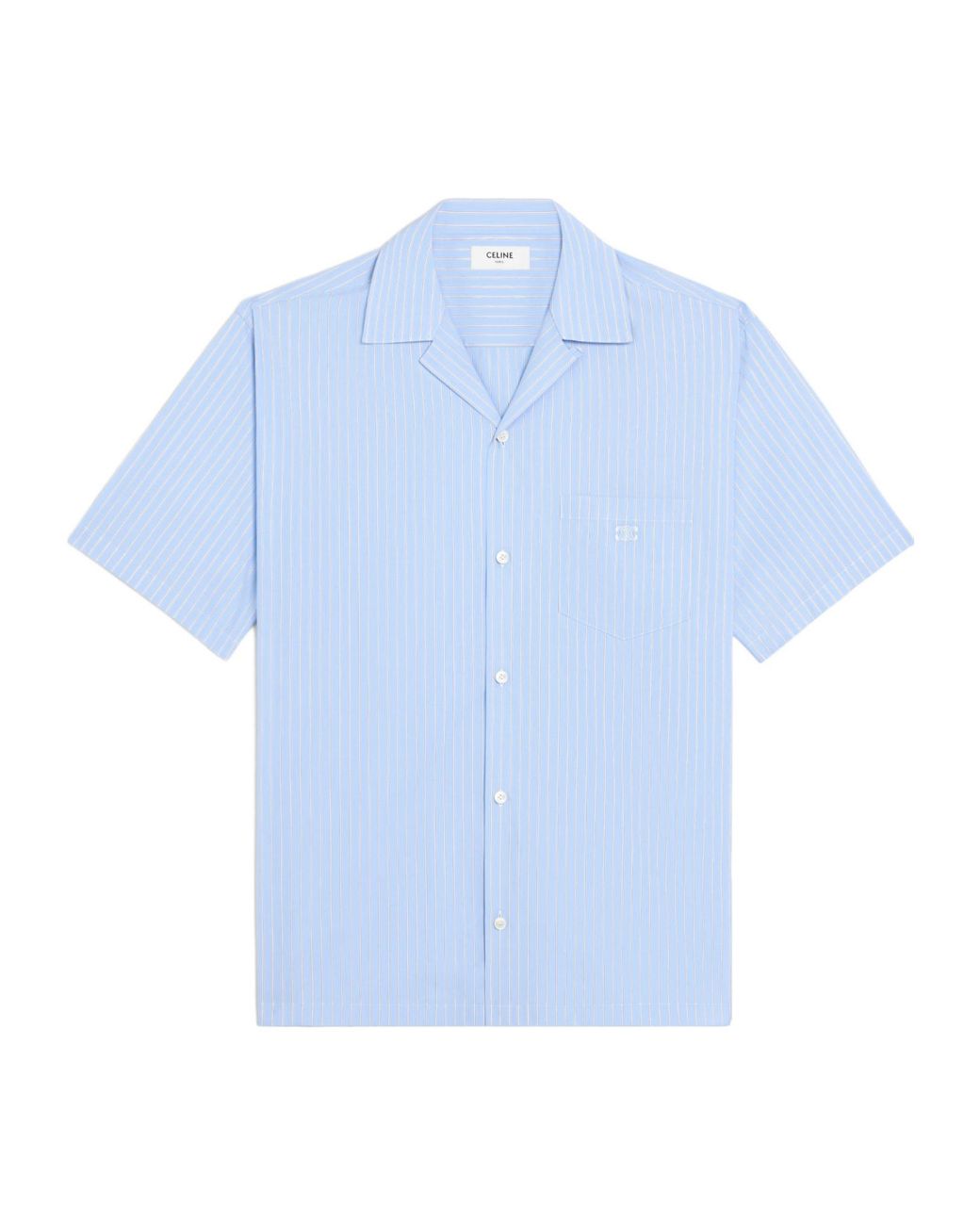 Céline Blue Bowling Shirt for men