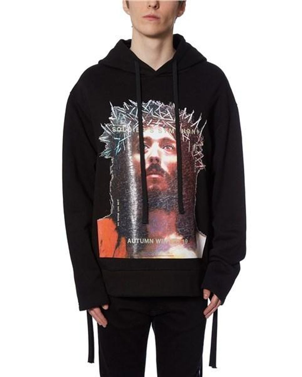 Ih Nom Uh Nit Black Graphic Logo Print Hoodie for men