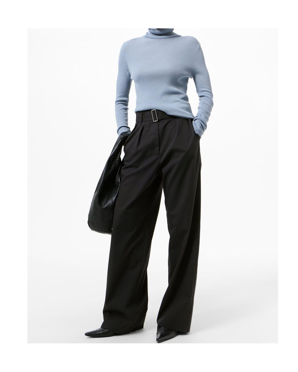 Our Legacy Black High-Waisted Wide-Leg Casual Trousers