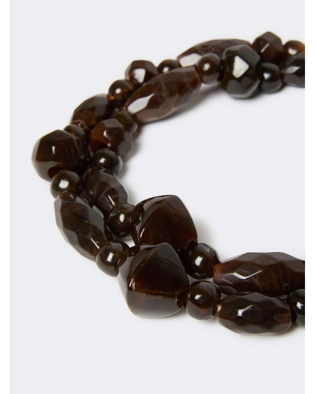Max Mara Metallic Double-Layer Necklace
