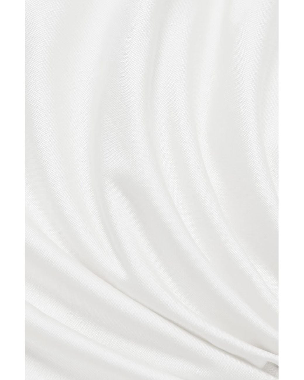 Tom Ford White Silk-Jersey Wrap Midi Dress