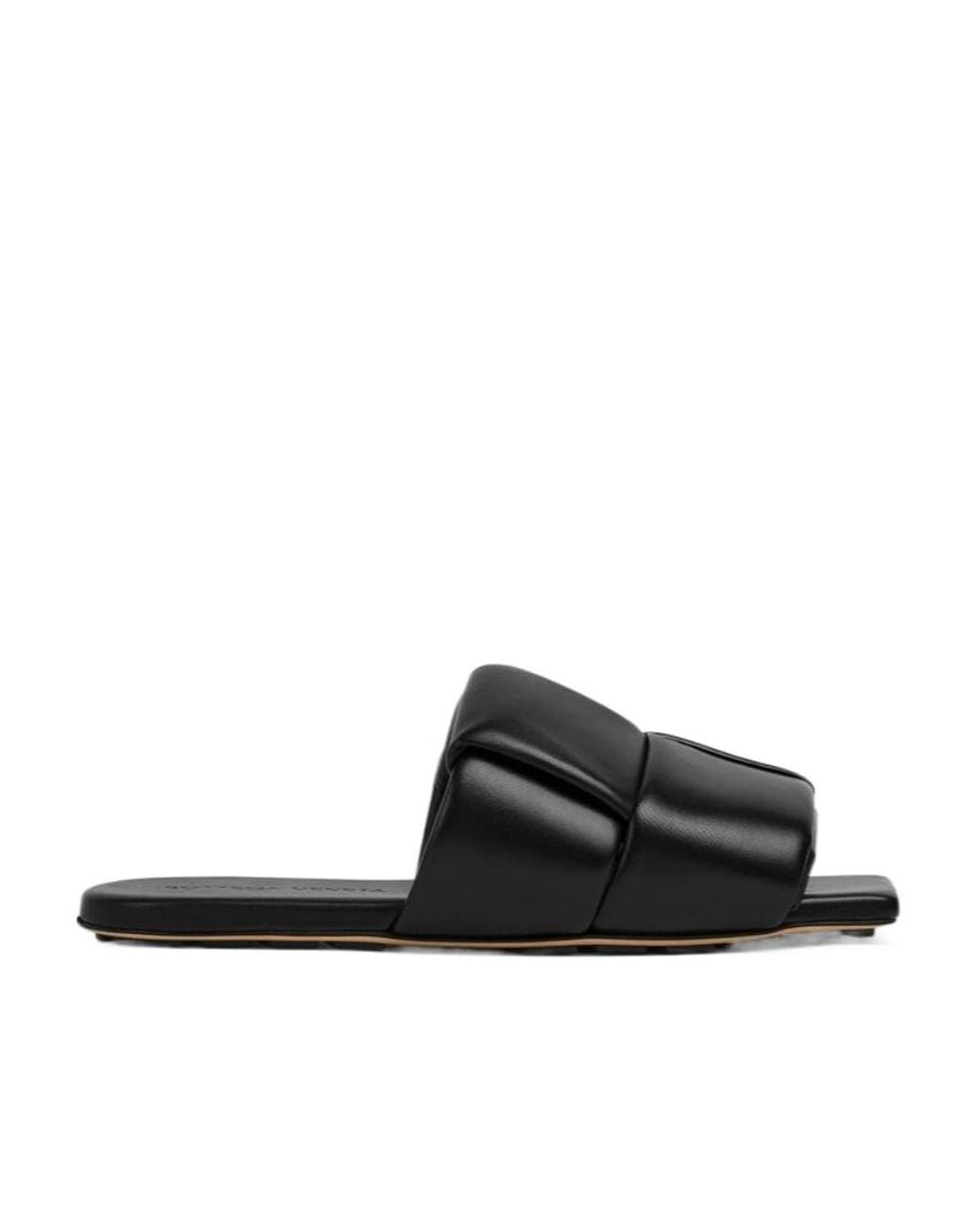 Bottega Veneta Black Padded Slip-On Sandals