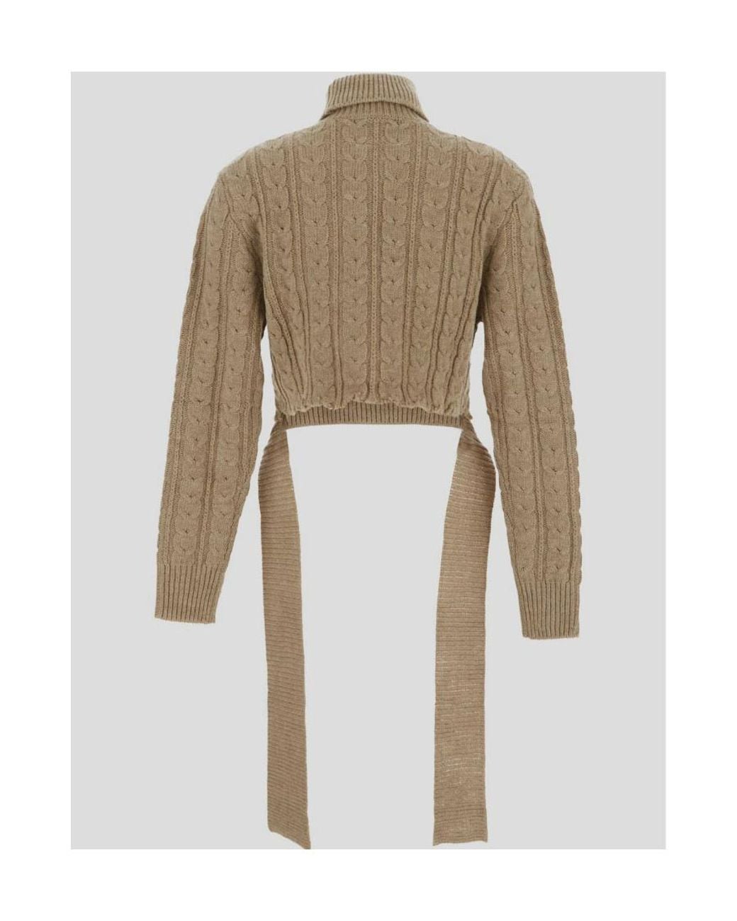 MM6 by Maison Margiela Natural Roll-Neck Knitted Jumper