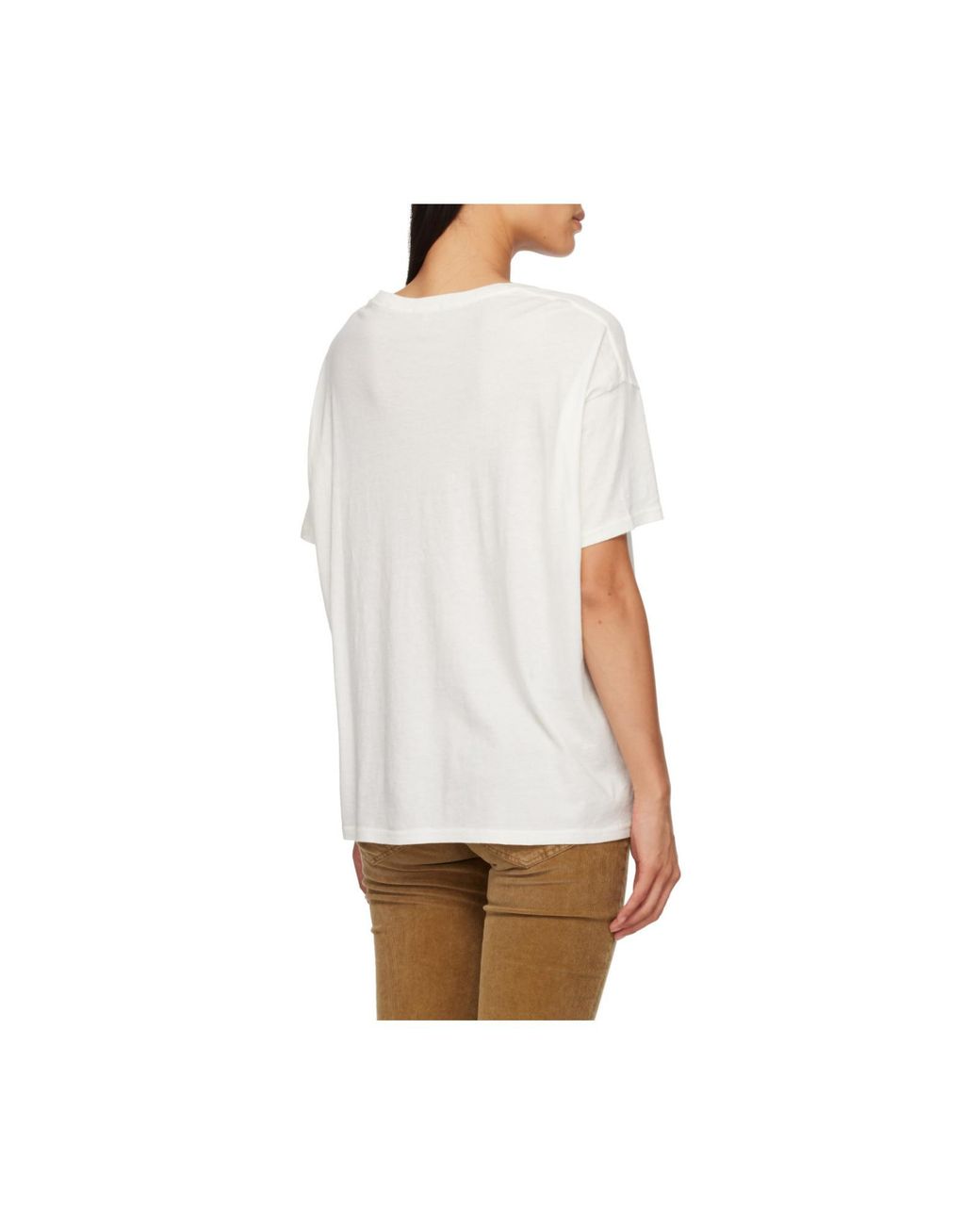 R13 White Printed Cotton And Cashmere-Blend Jersey T-Shirt