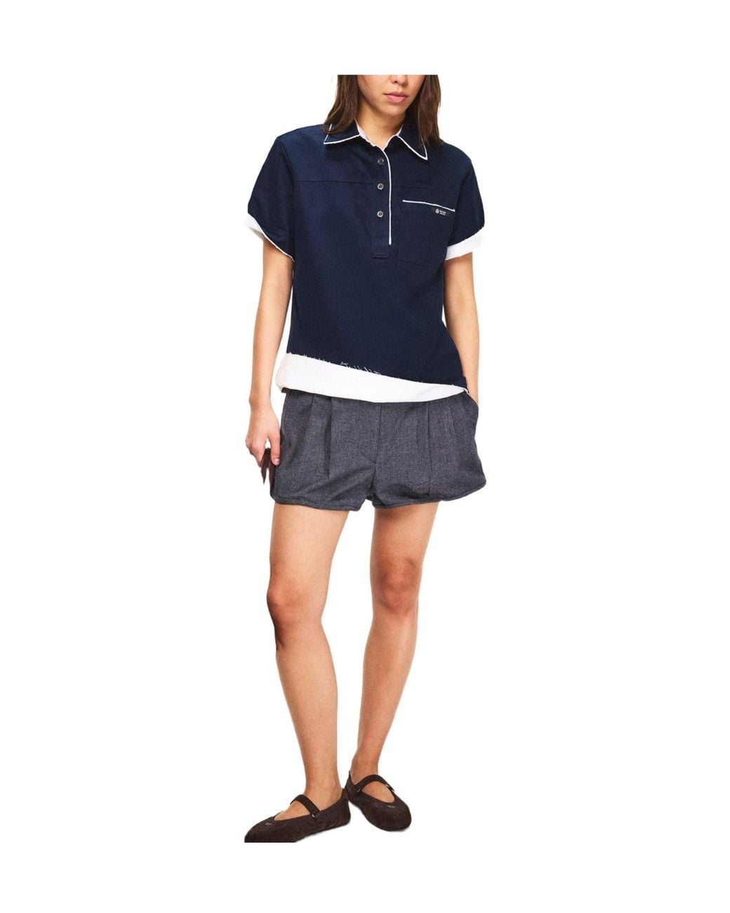Prada Blue Short-Sleeved Polo Shirt