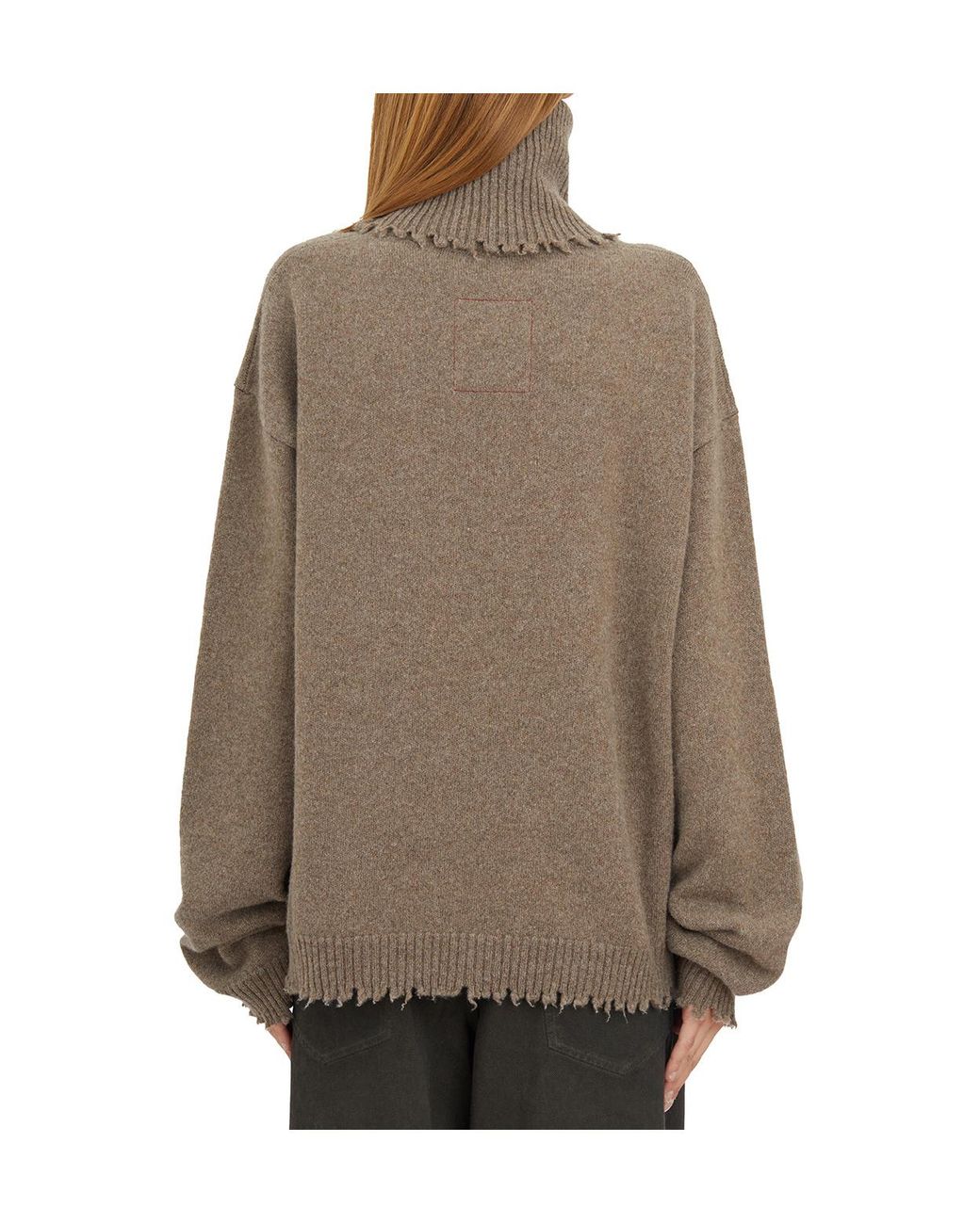 Uma Wang Brown High-Necked Cashmere Sweater