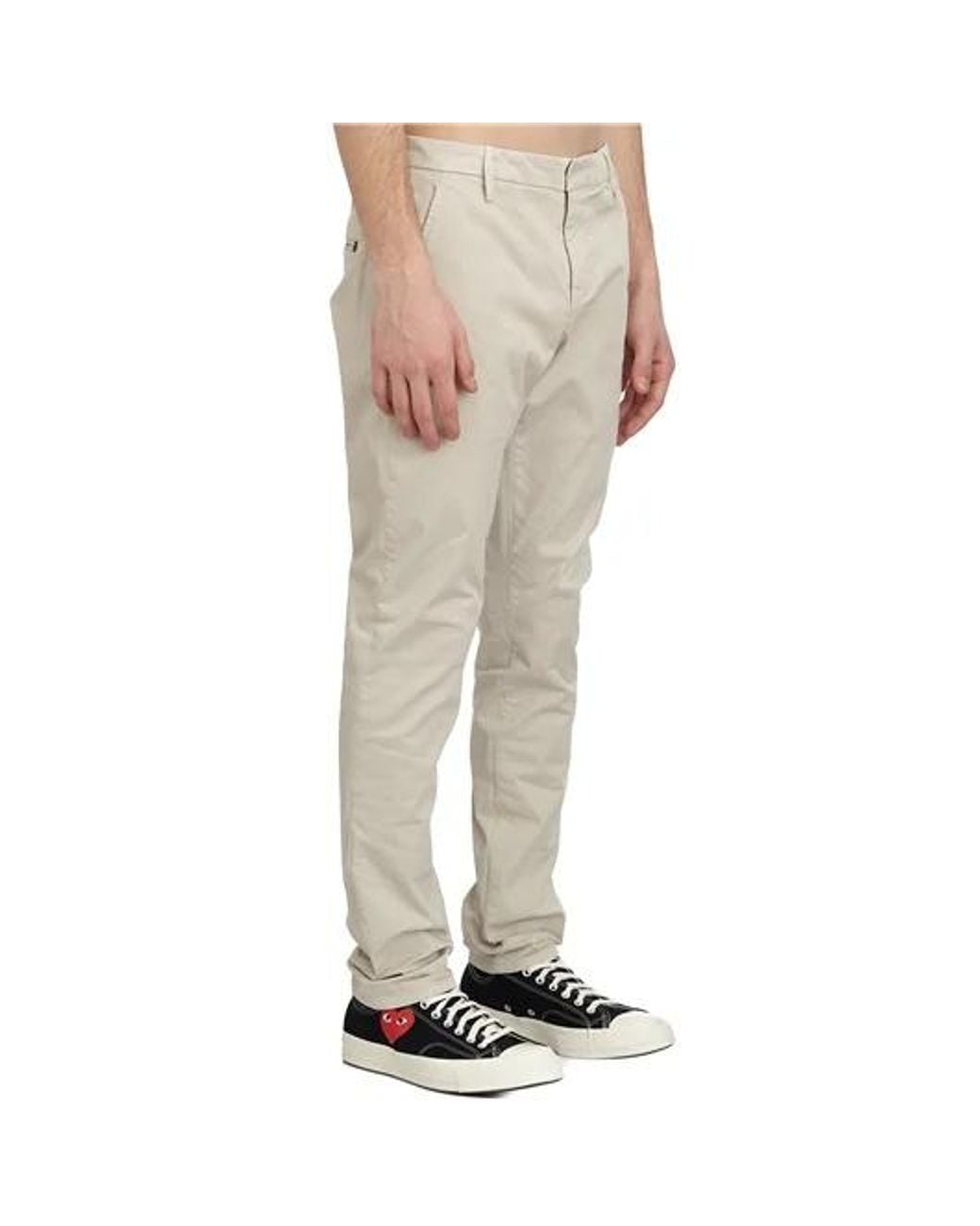 Dondup Natural Zip-Closure Casual Trousers for men