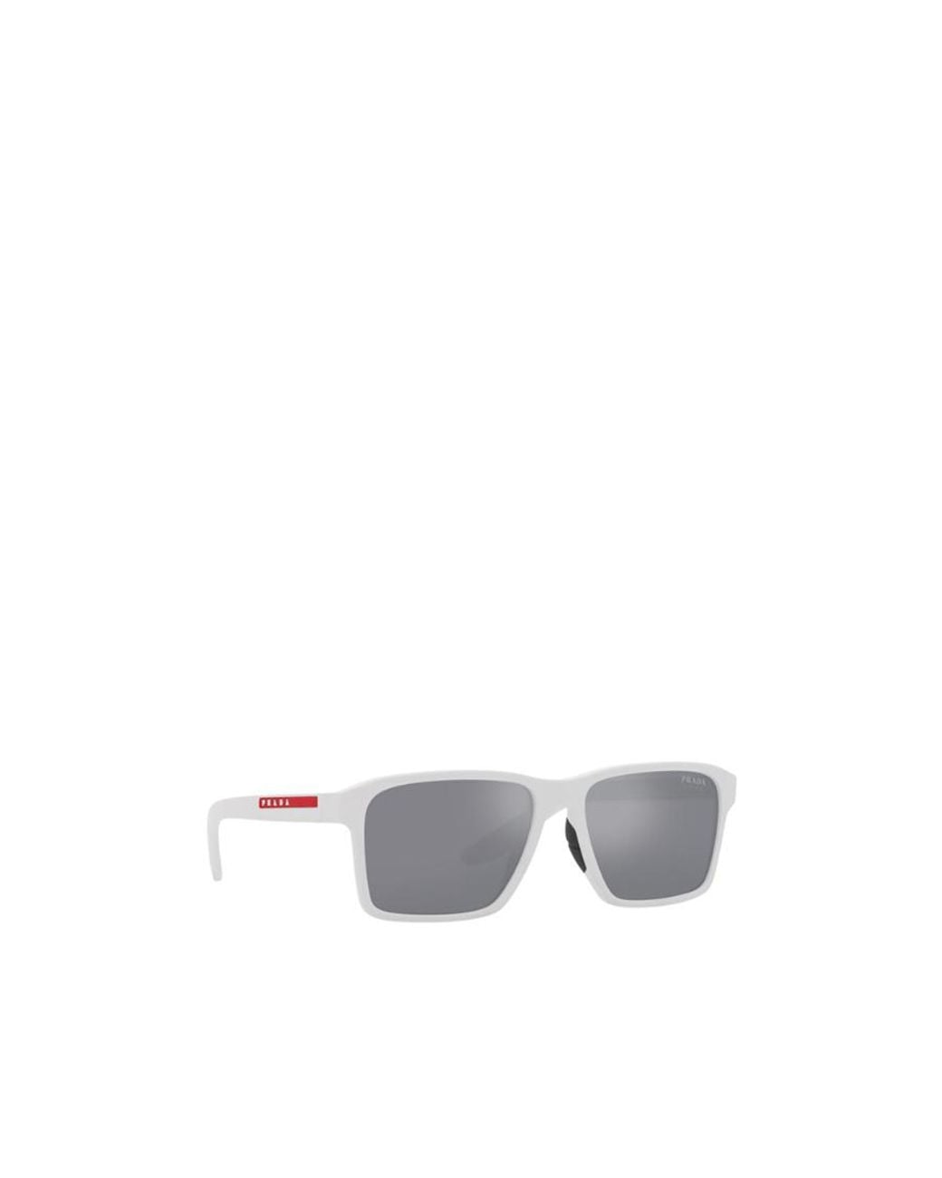 Prada Linea Rossa White Prada Eyewear Rectangular Frame Sunglasses for men