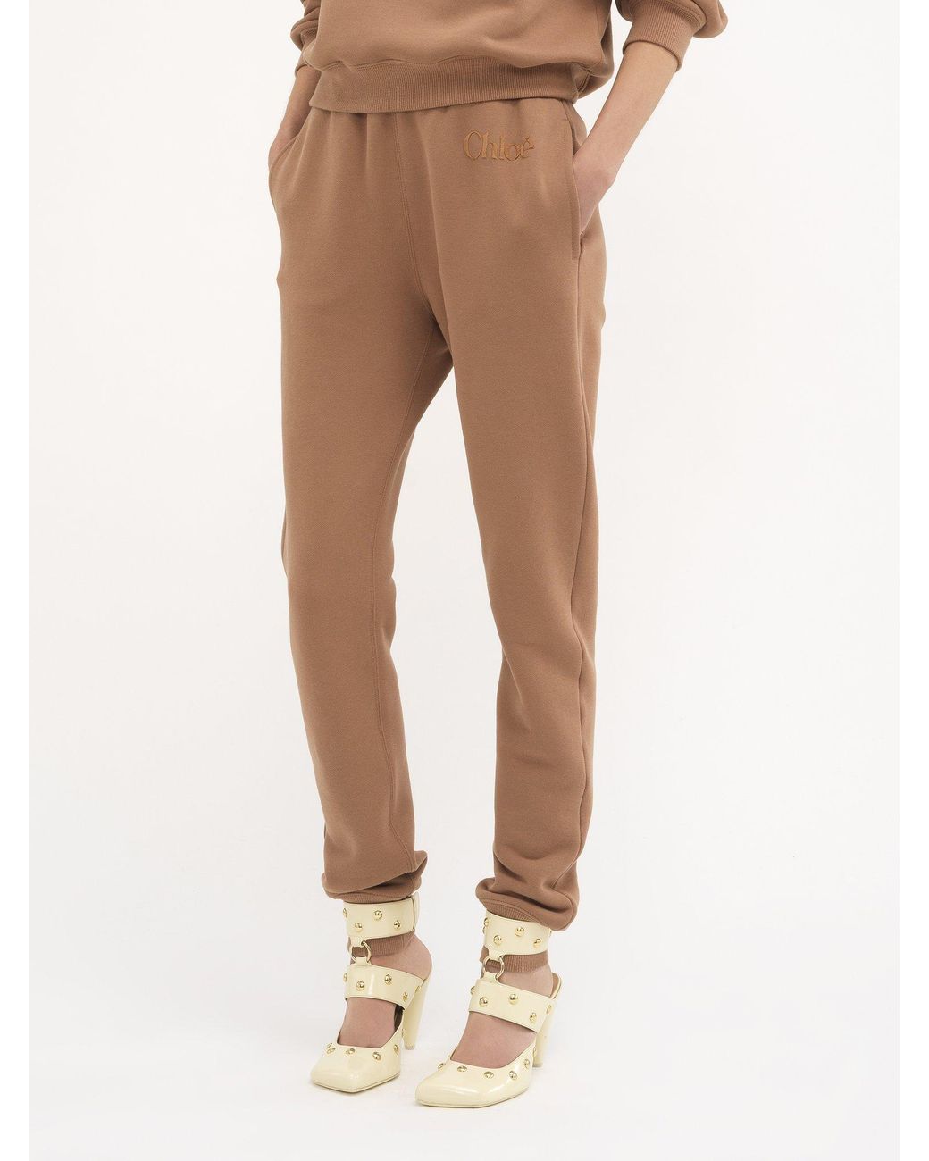 Chloé Brown Elastic Waist Sweatpants
