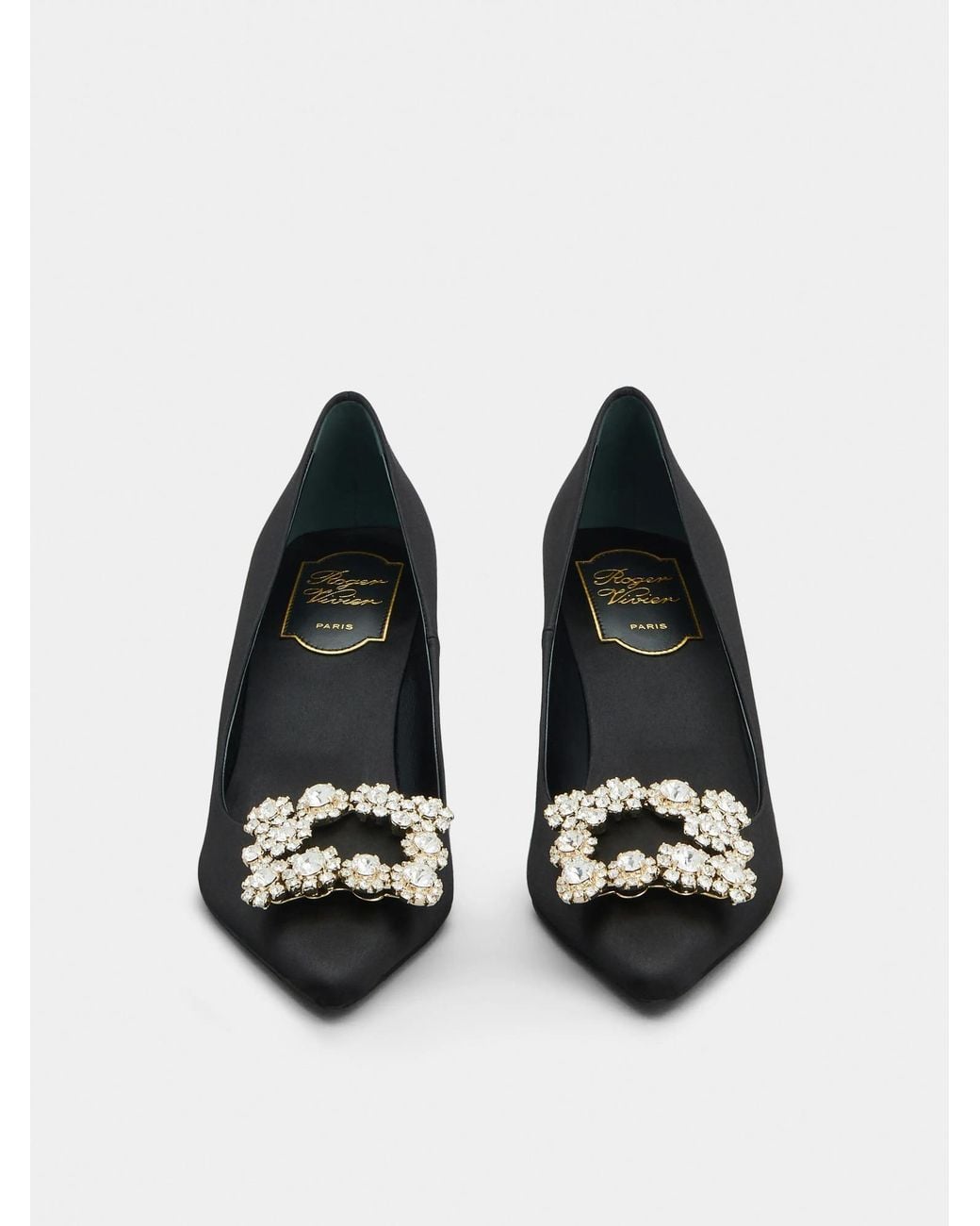 Roger Vivier Blue Embellished Pointed Toe Pumps
