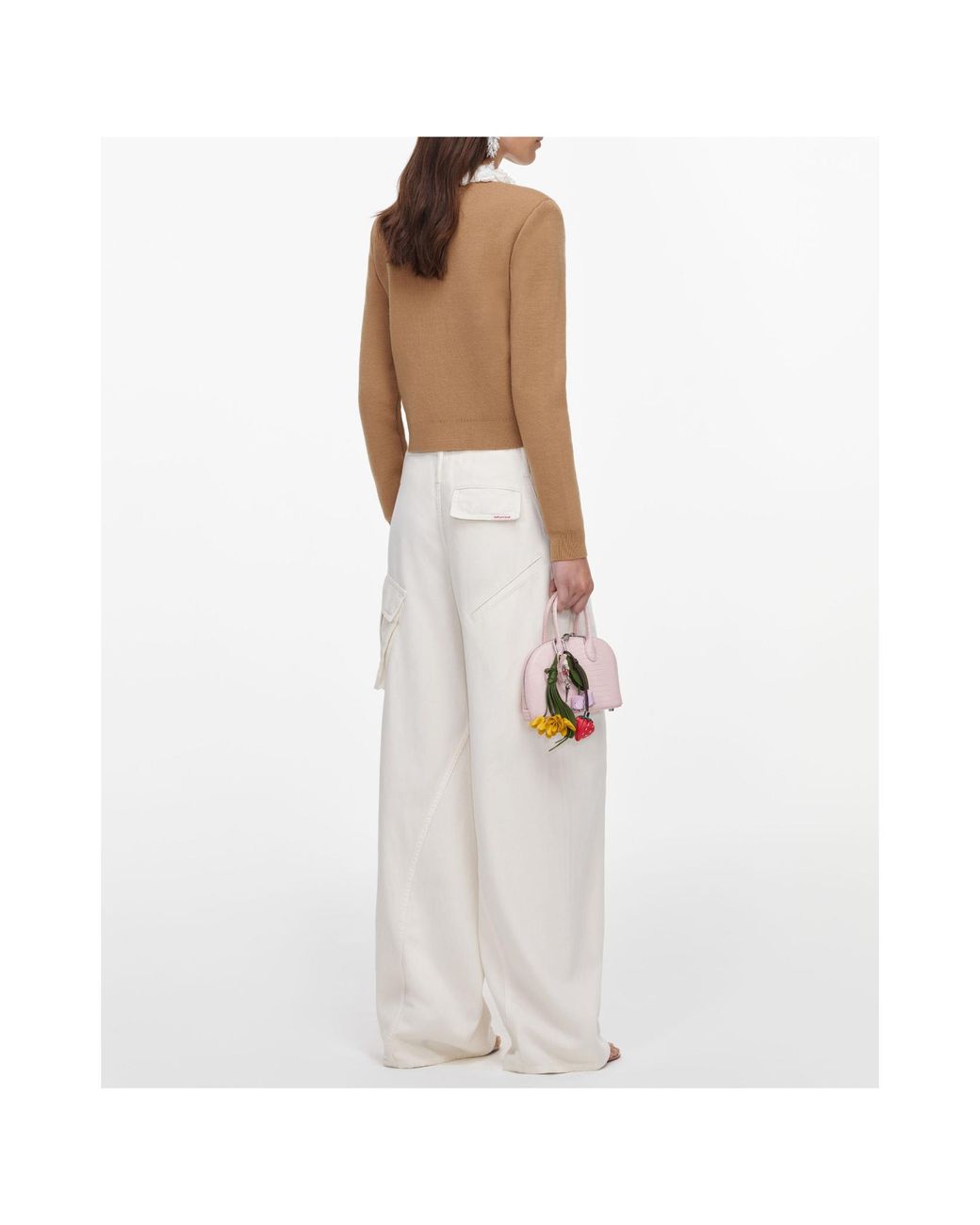 Self-Portrait Natural Embellished Knit Cardigan