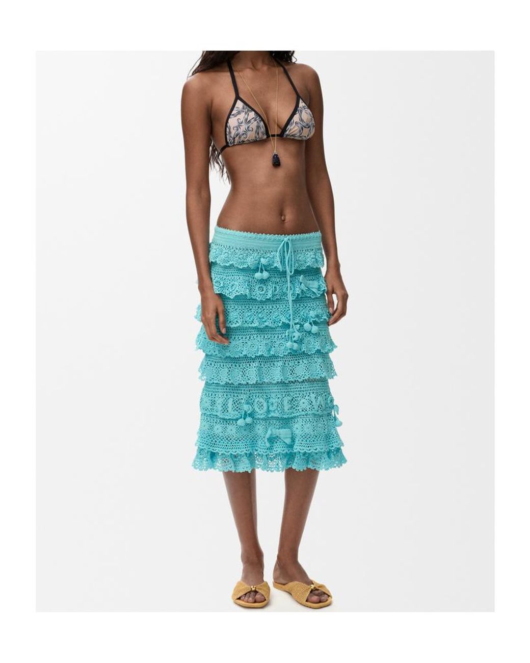 Loewe White Sea Triangle Bikini Top