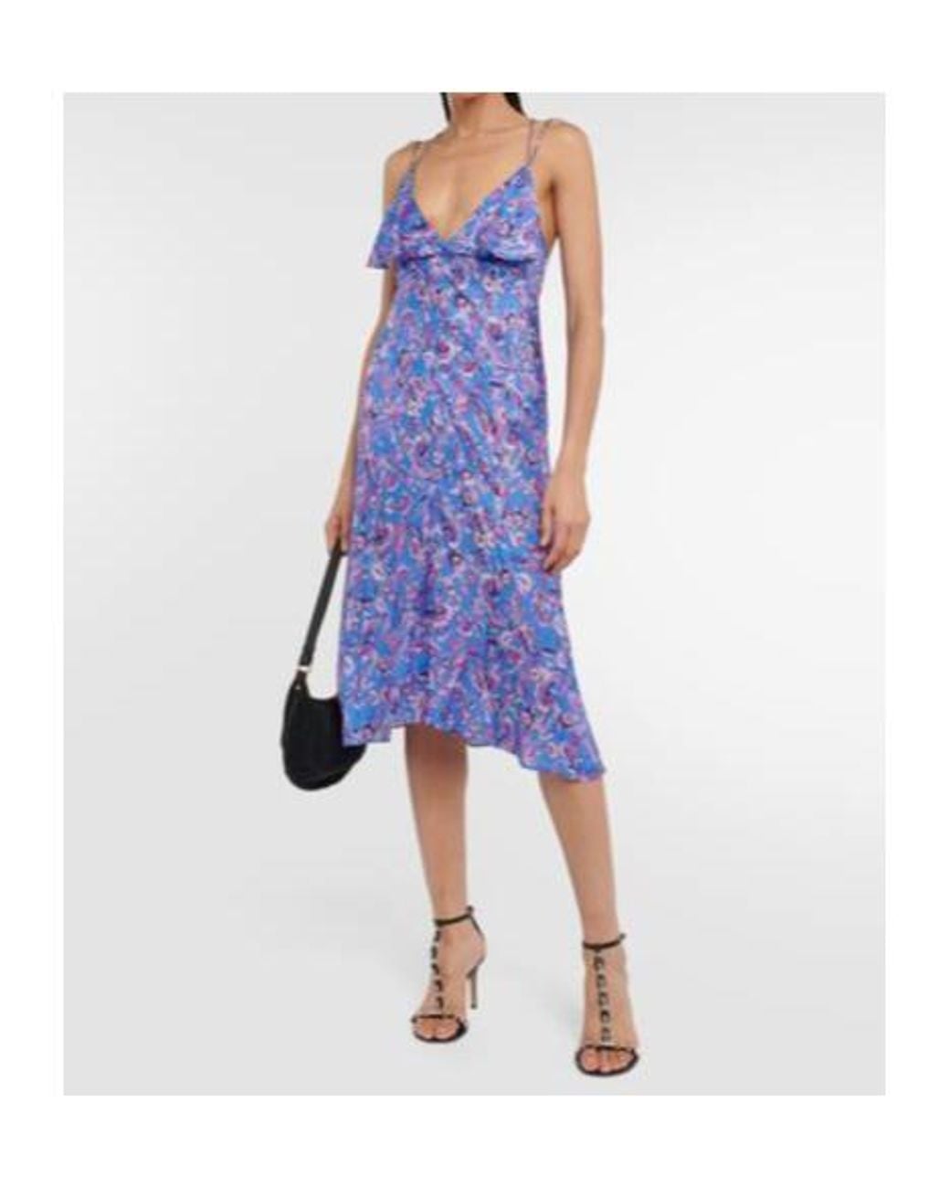 Isabel Marant Blue Paysa Printed Silk-Blend Midi Dress