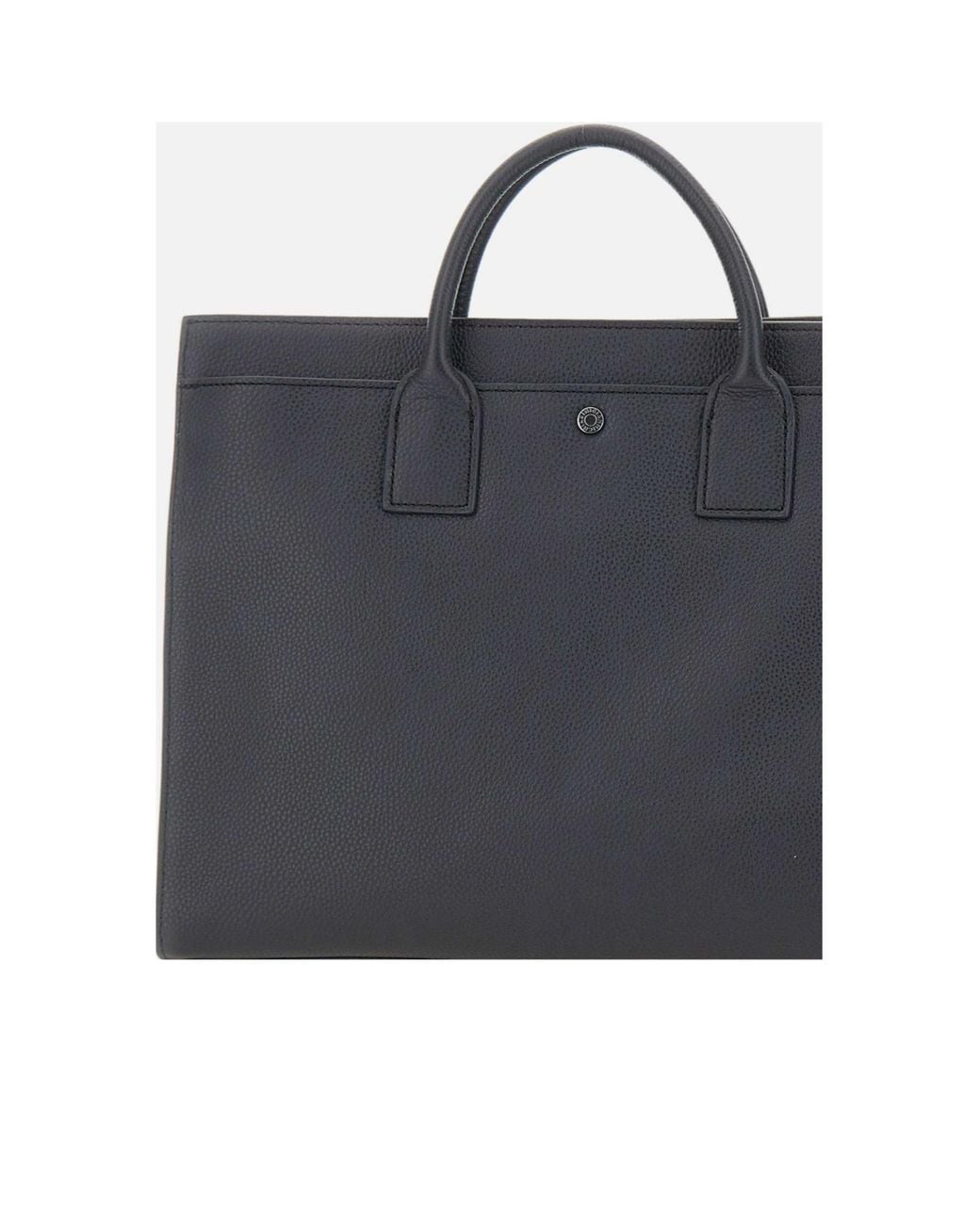 Gianni Chiarini Black Zip-Top Pocket Tote Bag