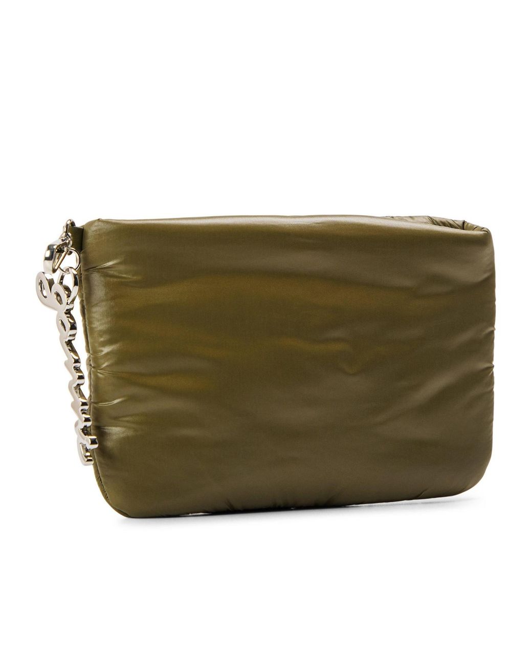 Ganni Green Quilted Pouch