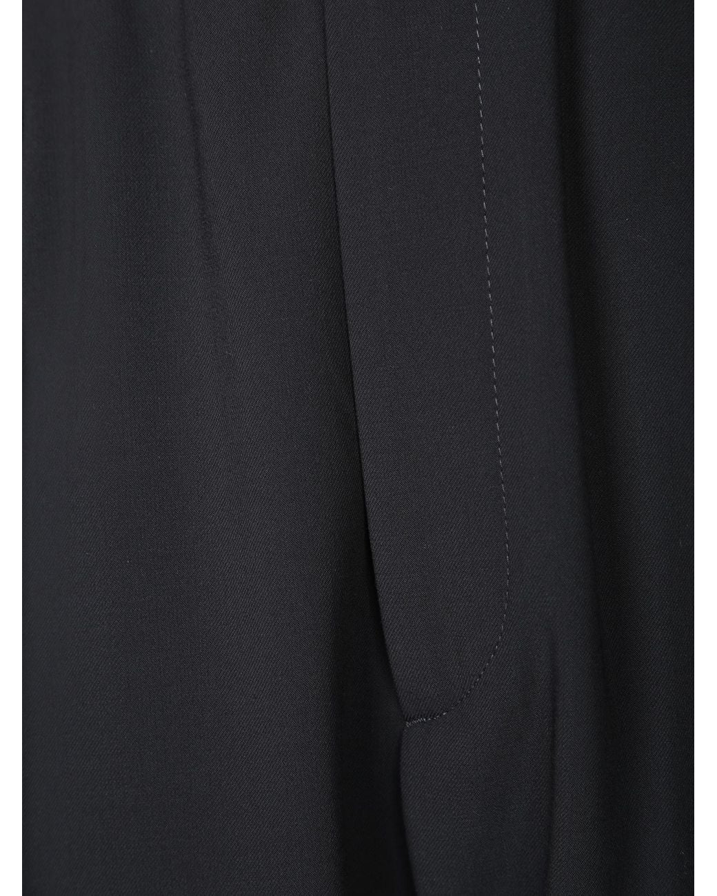Giorgio Armani Blue Pleated Tapered Trousers for men