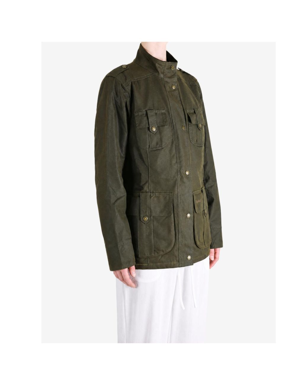 Barbour Green Winter Defence Waxed Jacket