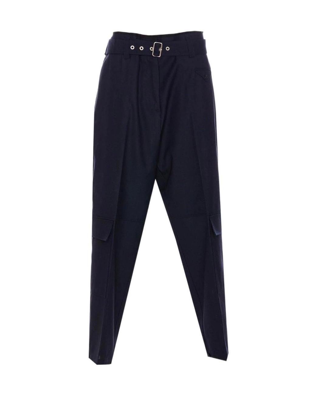 Pinko Blue Matching Belt Cargo Trousers