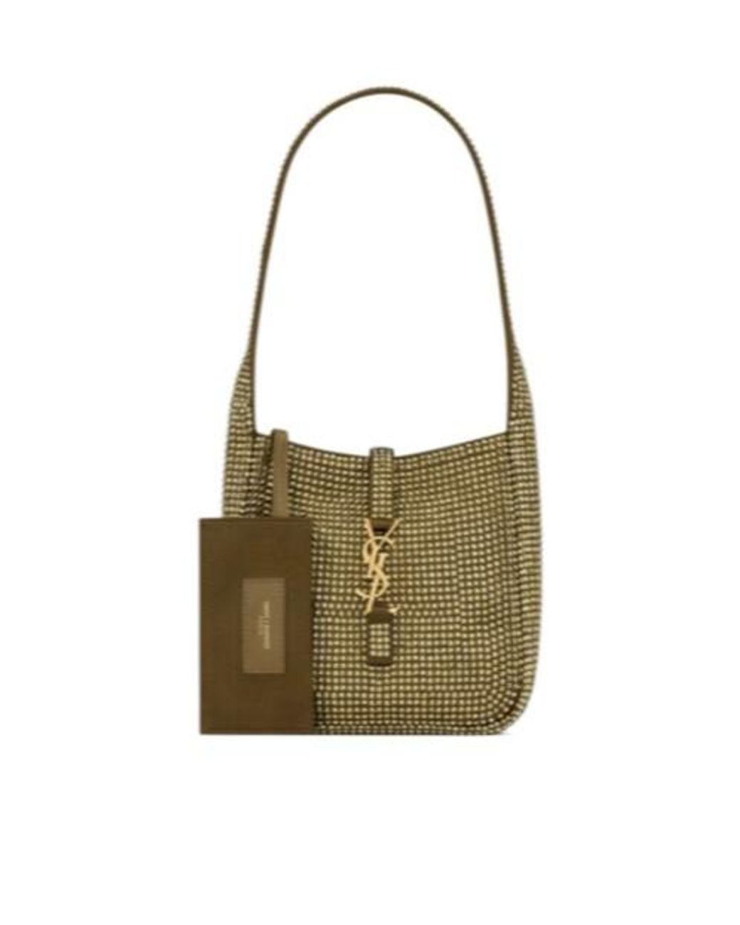Saint Laurent Metallic Le 5 À 7 Embellished Shoulder Bag