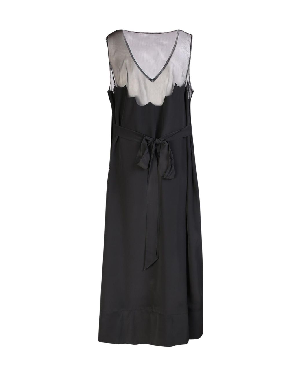 Simone Rocha Black V-Neck Sleeveless Midi Dress