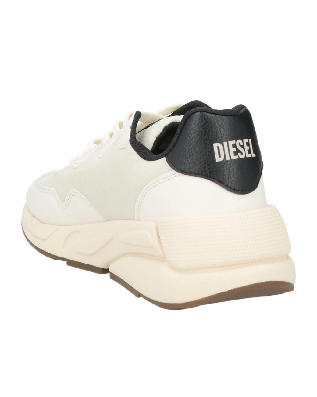 DIESEL White Simple Low-Top Sneakers