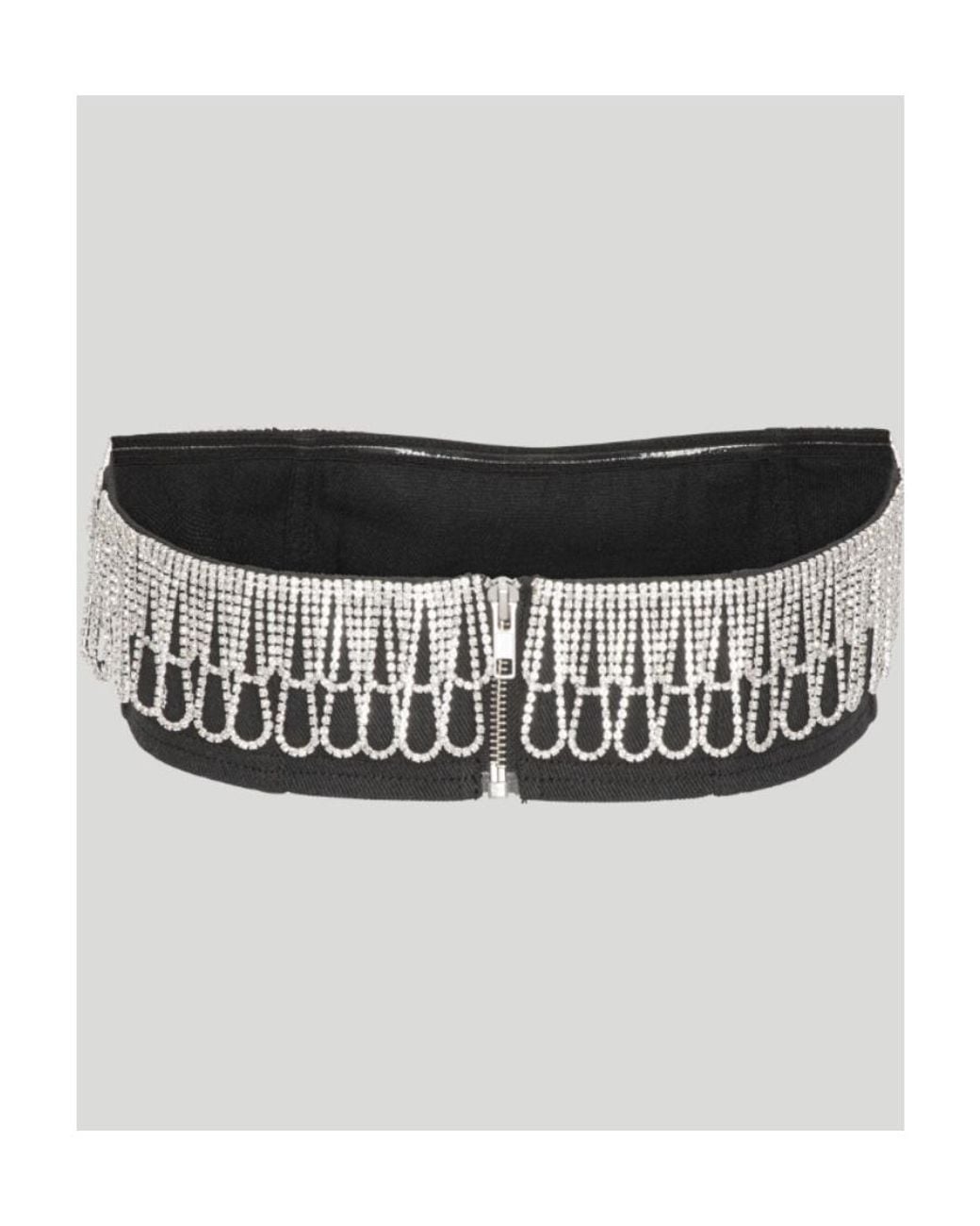 ROTATE BIRGER CHRISTENSEN Black Embellished Off-Shoulder Bandeau Top