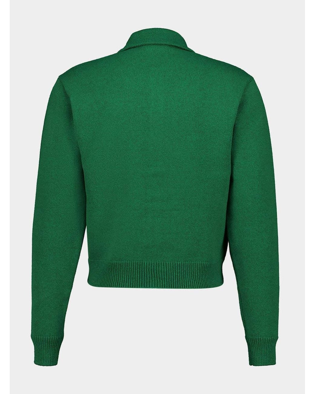 Auralee Green Long-Sleeve Knit Top for men