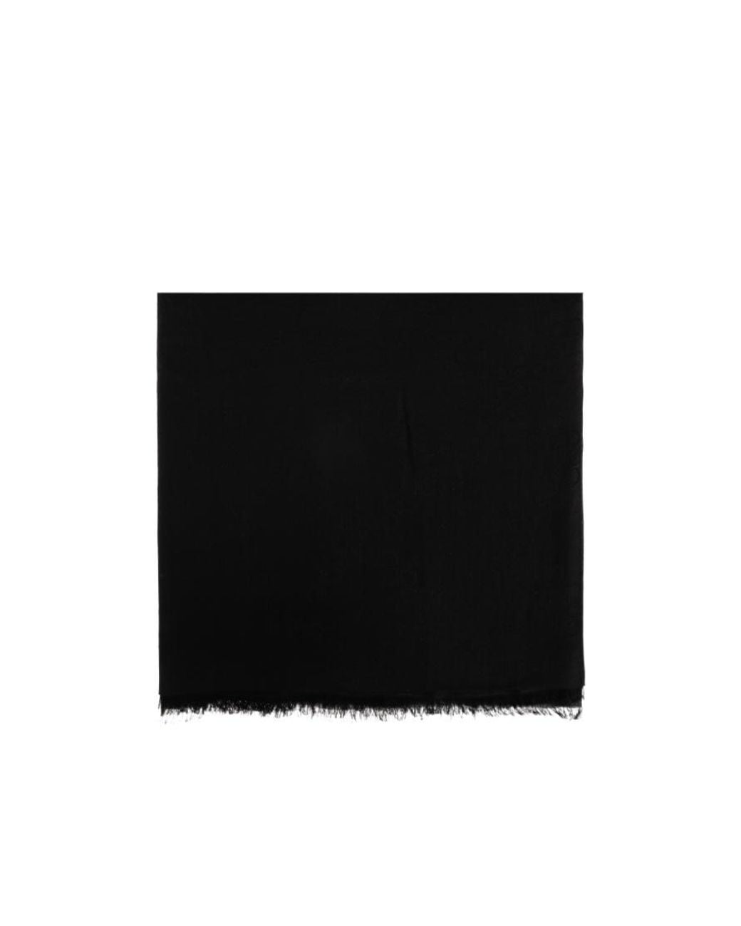 Ferragamo Black Ferragamo Monogram Fringed Scarf