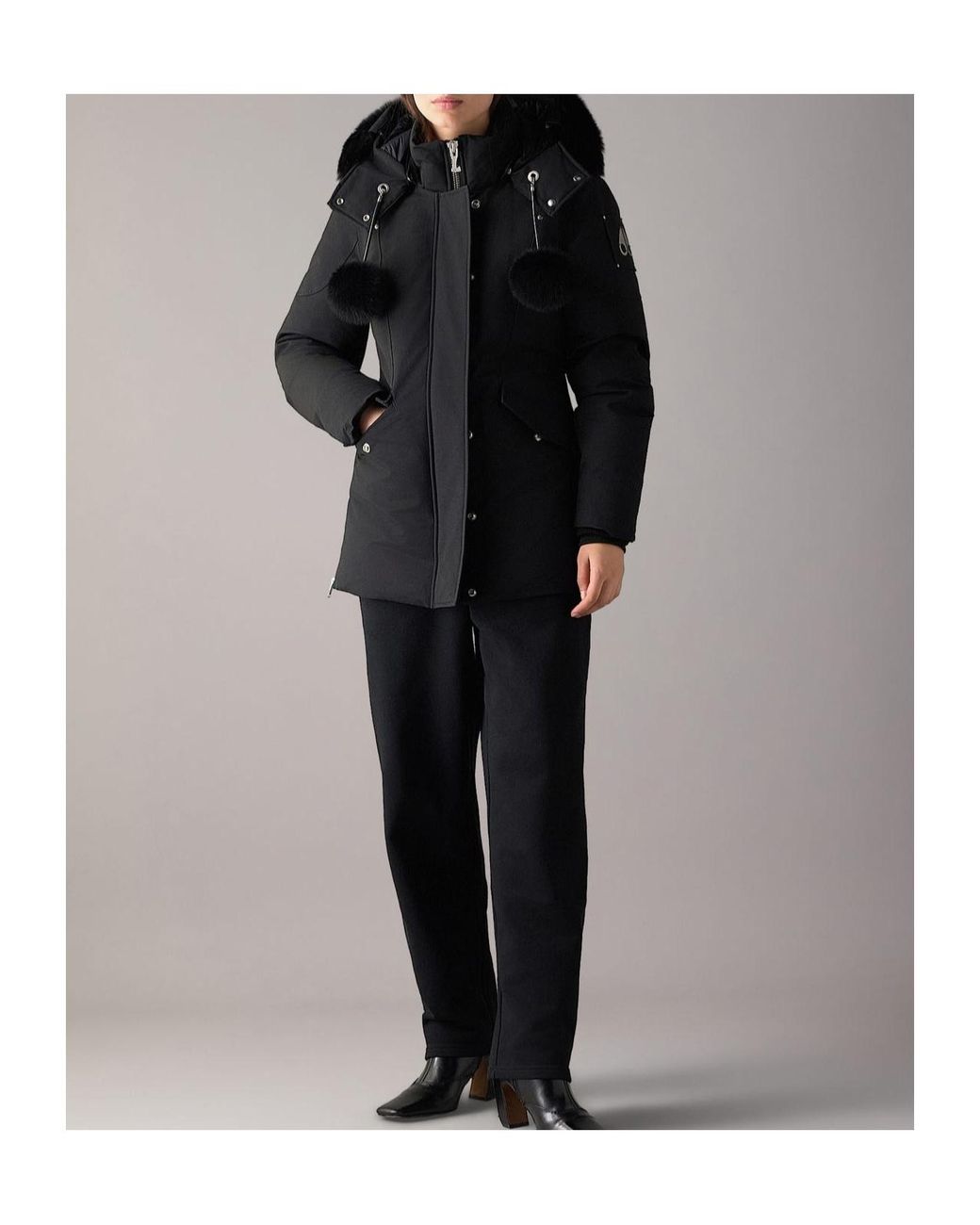 Moose Knuckles Black Original 3Q Down Jacket