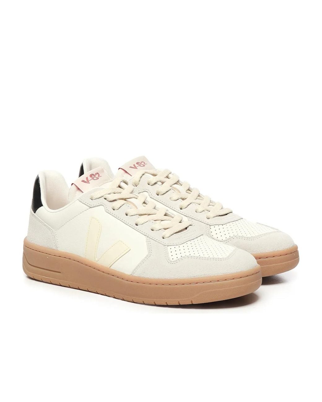 Veja White V-82 Lace-Up Sneakers for men