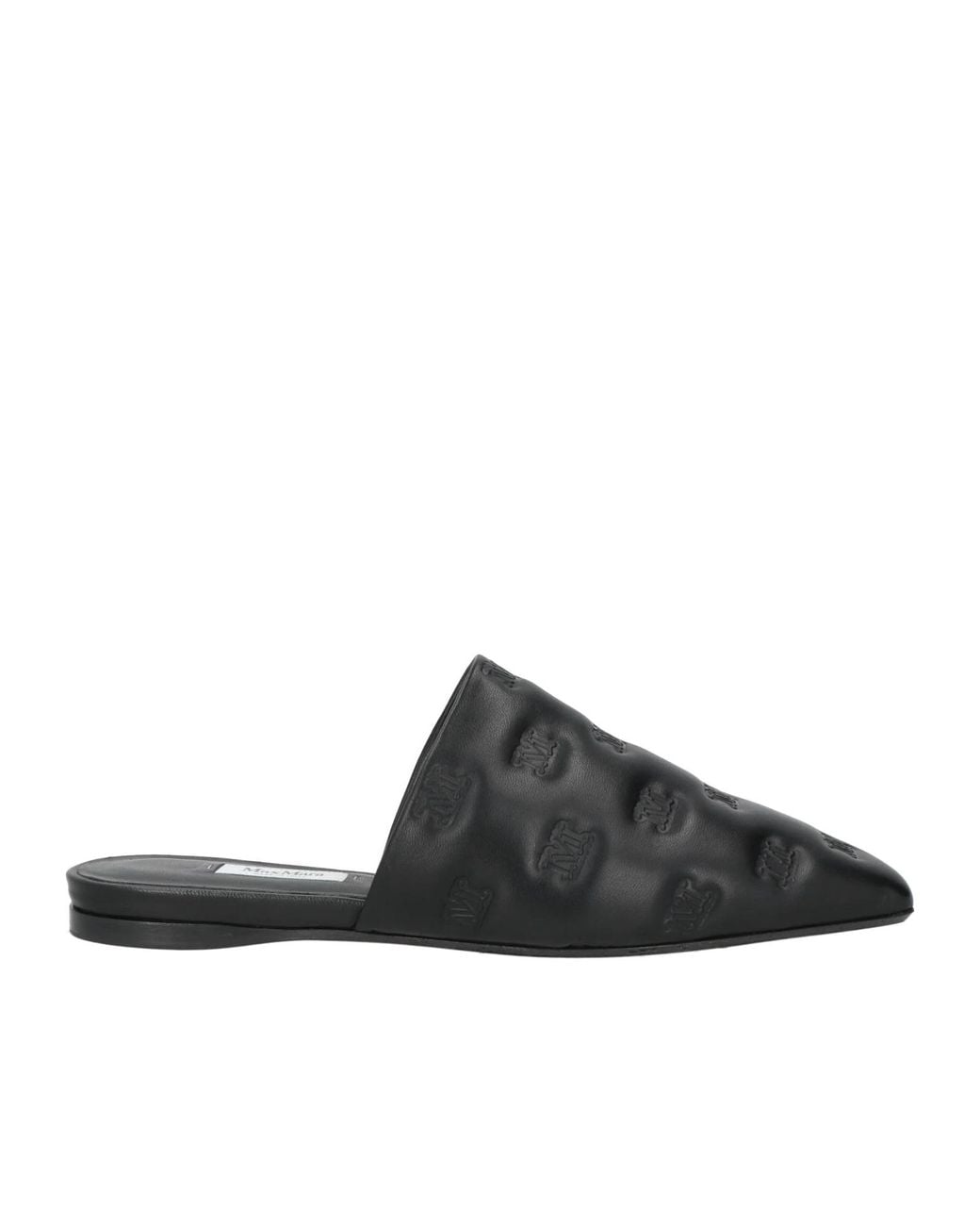 Max Mara Black Solid Color Mules