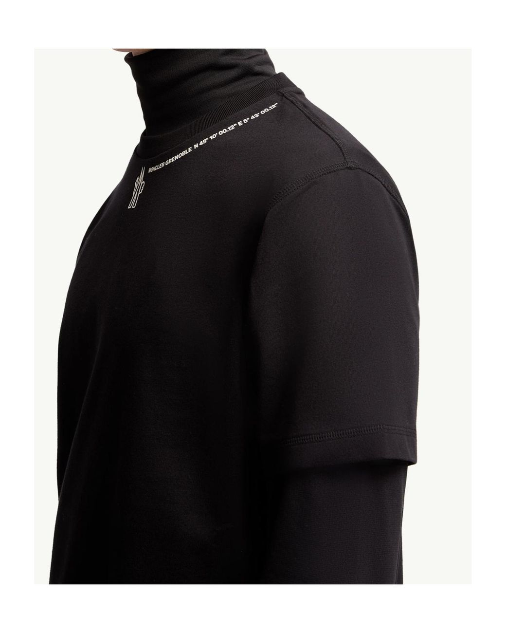 Moncler Black Coordinates Logo Cotton T-Shirt for men