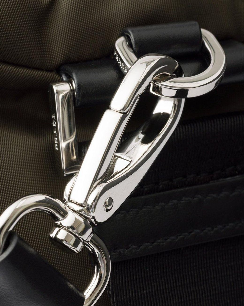 Prada Black Explore Re-Nylon And Leather Bag for men