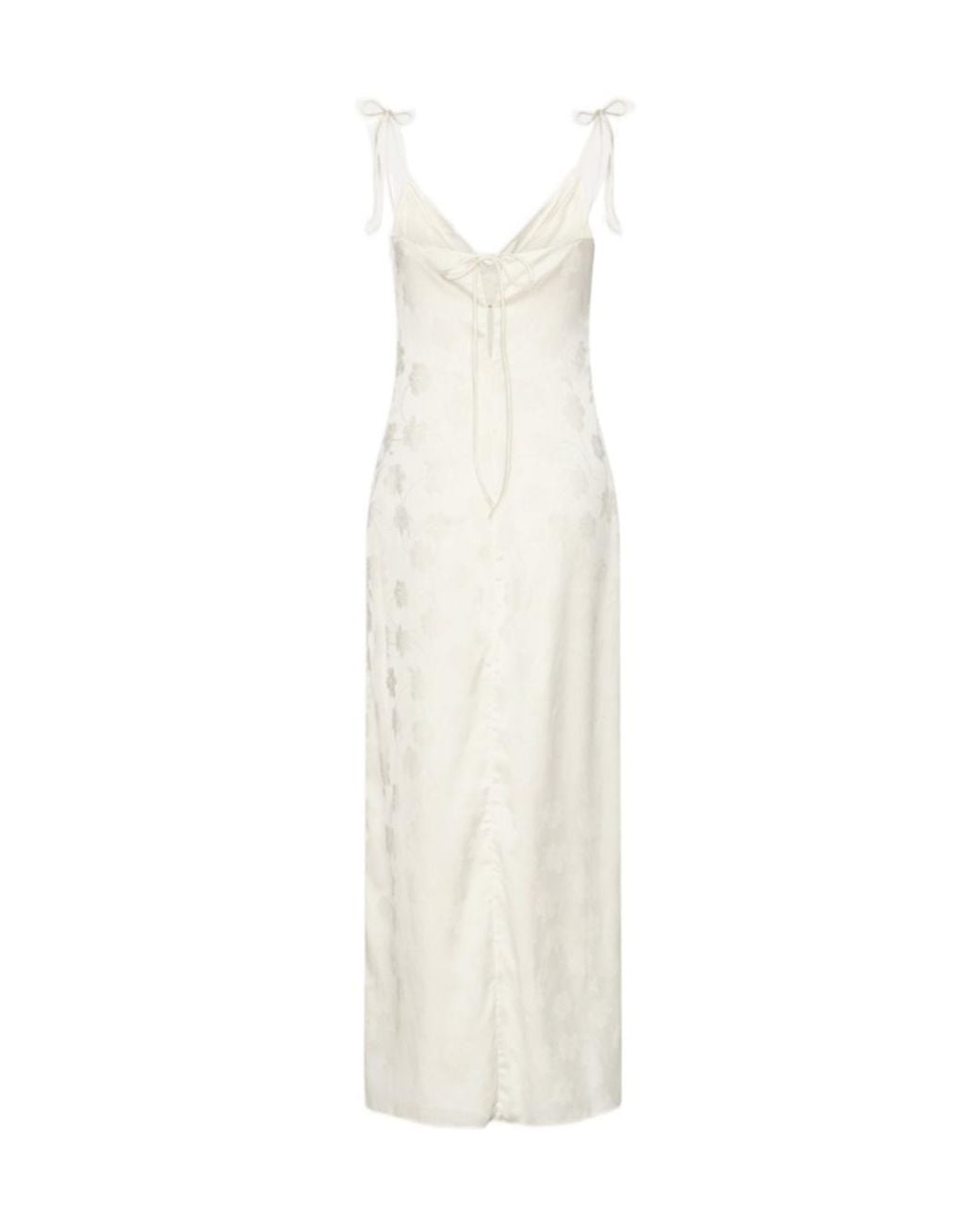 ROTATE BIRGER CHRISTENSEN White Drapy Slip Maxi Dress