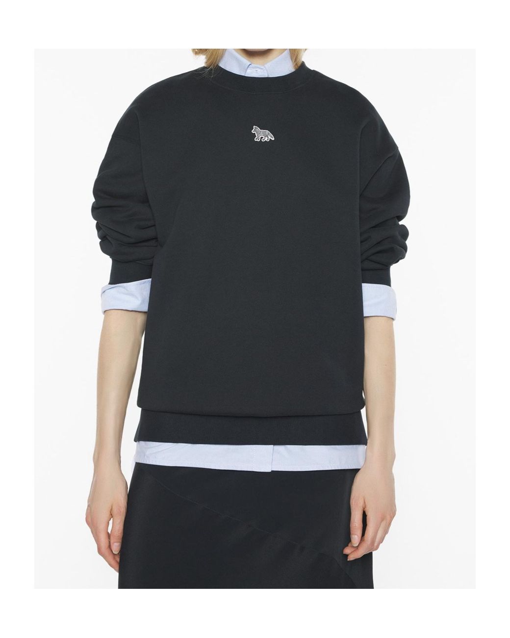 Maison Kitsuné Blue Maison Kitsuné Baby Fox Patch Crewneck Sweatshirt