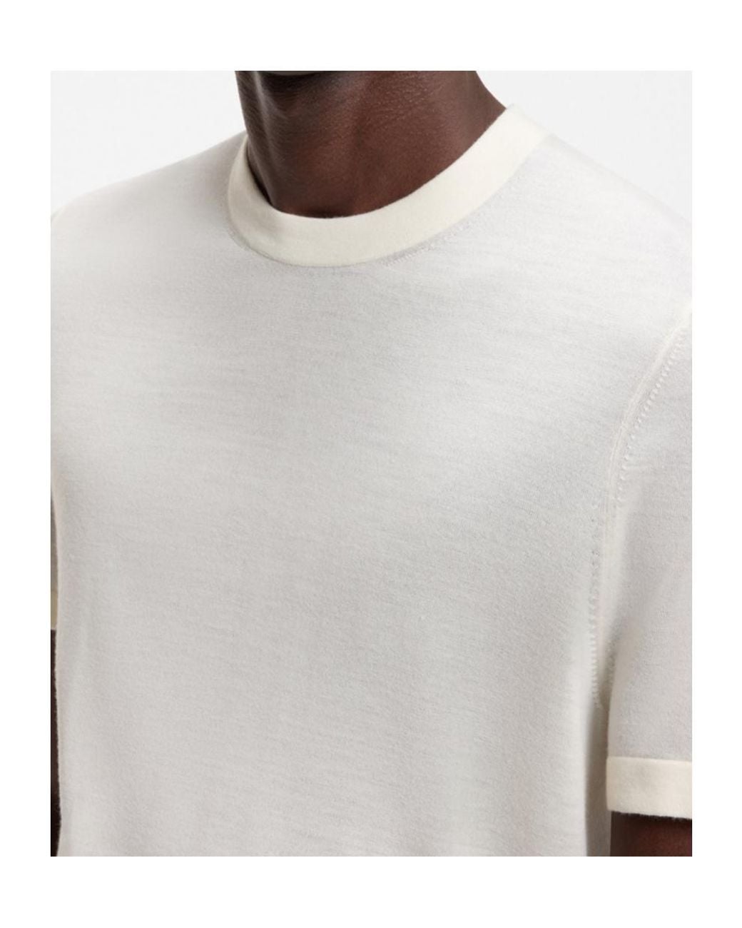 Boss White Boss Short-Sleeved Crewneck Knitted Jumper for men