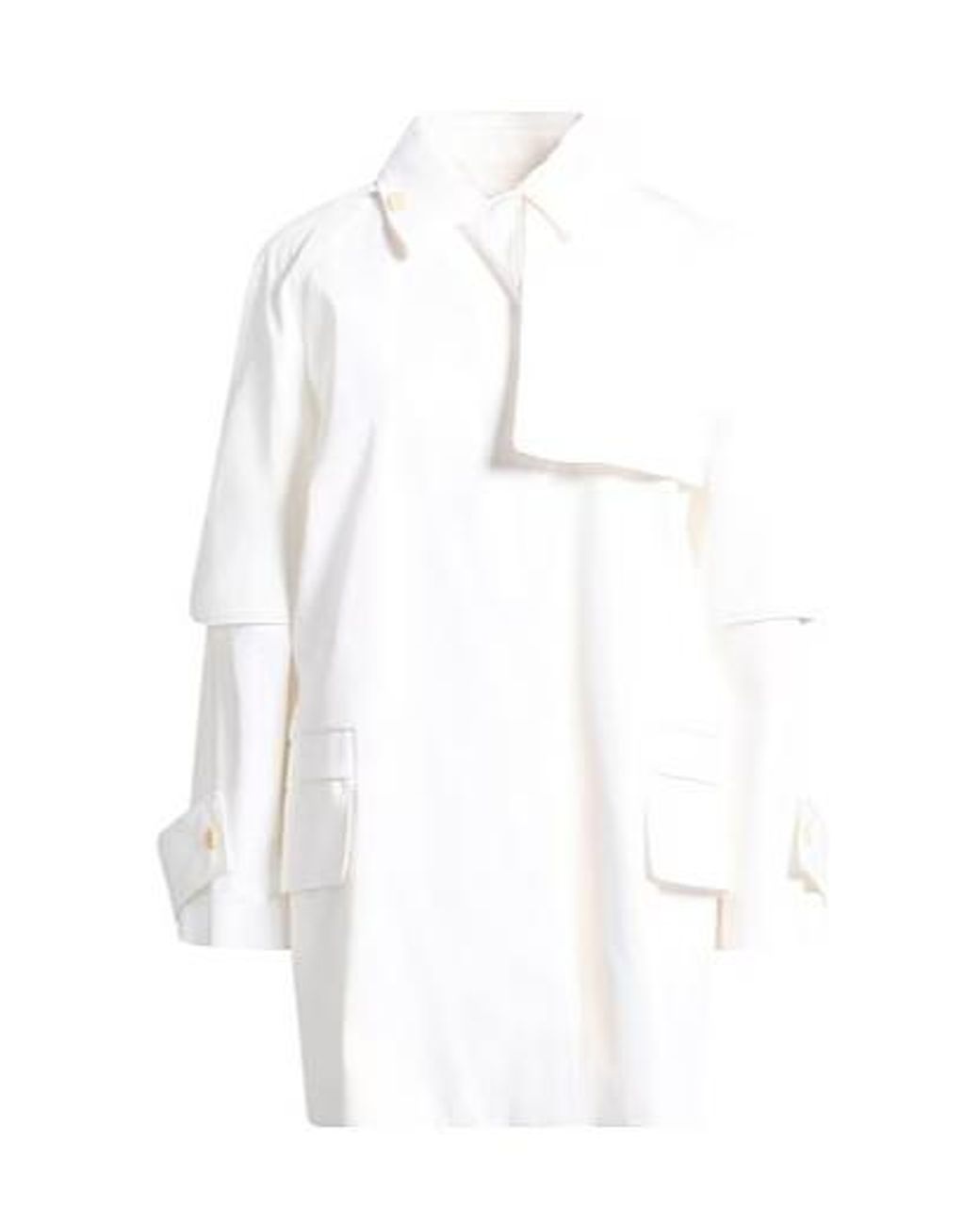 Max Mara White Classic Lapel Trench Coat