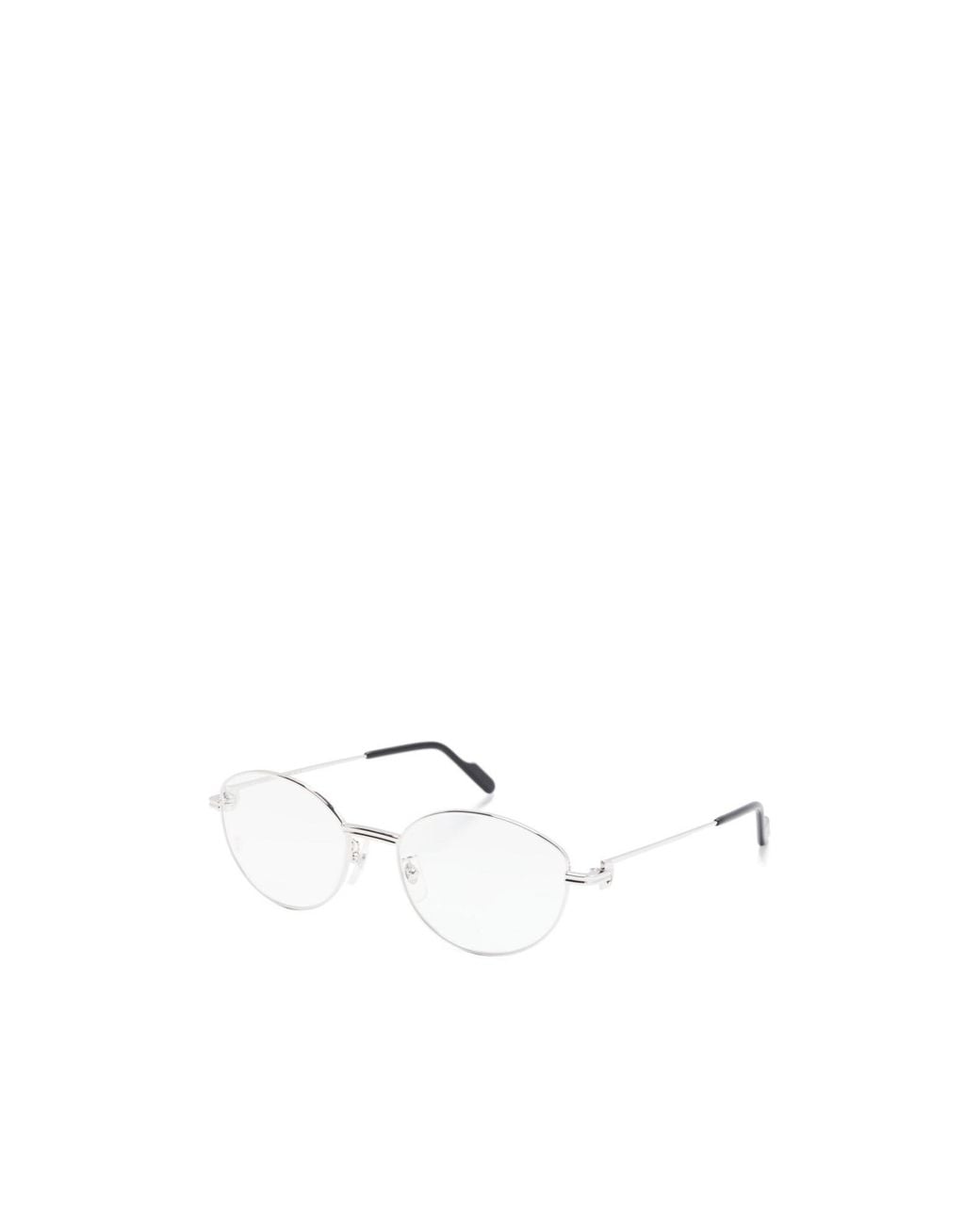 Cartier White Oval Plain Glasses